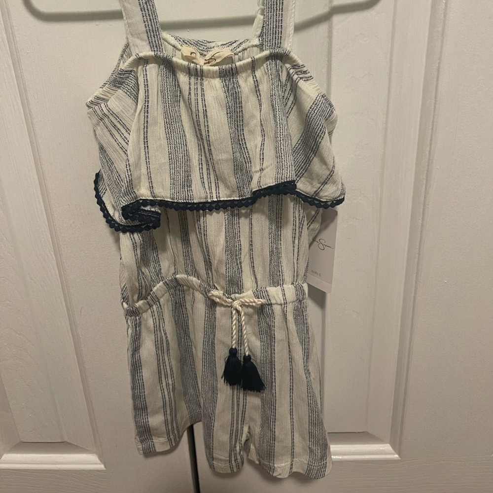Jessica Simpson Girls Striped Romper